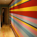 unique painted hallway